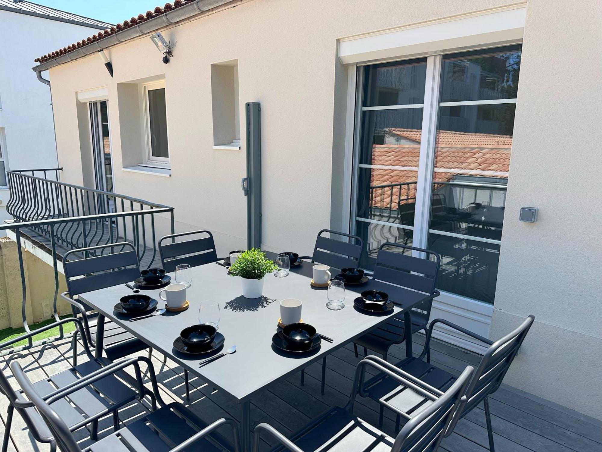 לה רושל Les Appartements Du Carnot - Terrasses Et Jardins מראה חיצוני תמונה
